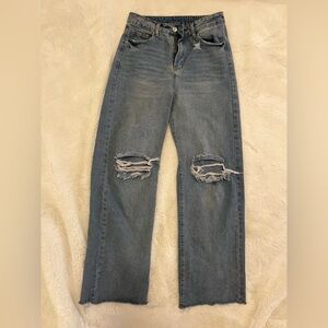 Shein Women’s Distressed Blue Jeans Size Small Grunge Y2K